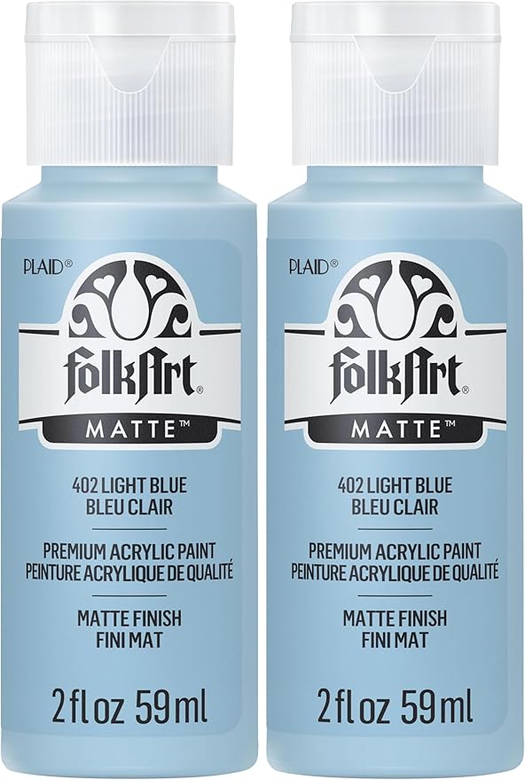 FolkArt Acrylic Paint (2 Ounce), 402 Light Blue (Pack of 2)