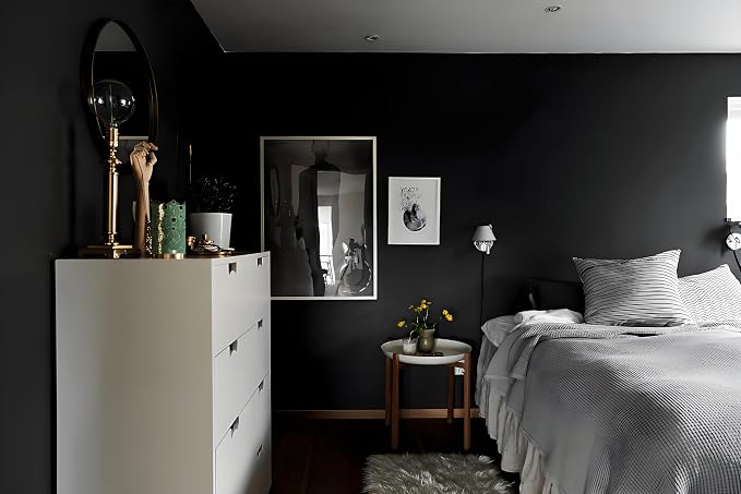Safiyya Peel and Stick Wallpaper Black 314.9"x17.7" | Removable, Self Adhesive, Waterproof, Textured, Renter Friendly, Solid Color