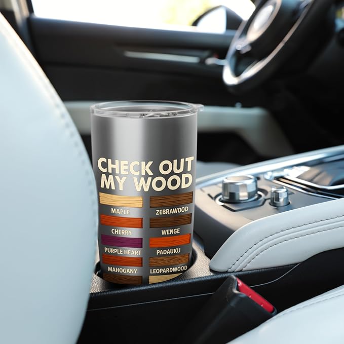 Funny Woodworking Design For Men Dad Woodwork Carpentry Stainless Steel Insulated Tumbler