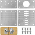 TamBee Cabinet Hinge Repair Plate Kit, Stainless Steel Fixing Plates for Cupboard Door Replacement Rust Resistant Easy to Install, 12 Pcs
