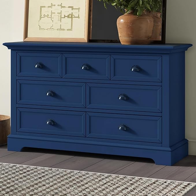 DWIL Matte Finish Furniture Paint - 16 Oz Wood Paint for Cabinets, Doors, Tables, and Dressers Refinishing - Water-Based, Non-Toxic & Odorless, Easy to Apply(Ambassador blue)-Without Tools