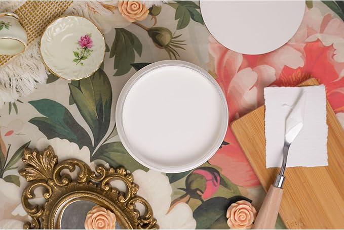 Dixie Belle Silk All-in-One Mineral Paint | Elderflower (16oz) | Warm Creamy White All-in-One Water Based Primer + Topcoat | Durable Furniture Paint | Low Reflective Finish