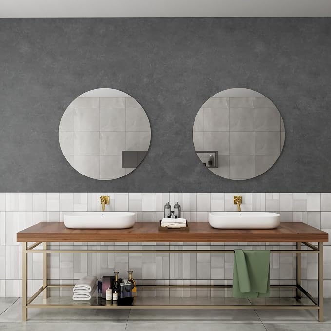 3yecao 31"×157" Big Roll Wide Thick Grey Concrete Wallpaper Peel and Stick Waterproof Glossy Gray Concrete Contact Paper Vinyl Wrap Self Adhesive Cement Sticker for Bedroom Bathroom Living Room Walls
