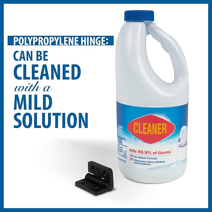 Outwater Plastics: 2'' x 2'' Polypropylene Butt Hinge | Black | 2 Pack