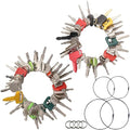 Multi Type Heavy Equipment Master Keys, 72 Contractor Excavator Dozer Skid Steer Loader Forklift Roller Operators Keys Fit Case JCB Kubota KOM Volvo CAT JLG Hyster Hitachi John Deere JD