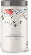 Country Chic All-in-One Chalk Paint for Furniture, Cabinets, Home Decor, Eco-Friendly, Matte Finish, Built-In Primer & Top Coat for Wood, Metal - Crinoline (Off White) - Quart 32 oz (950 ml)