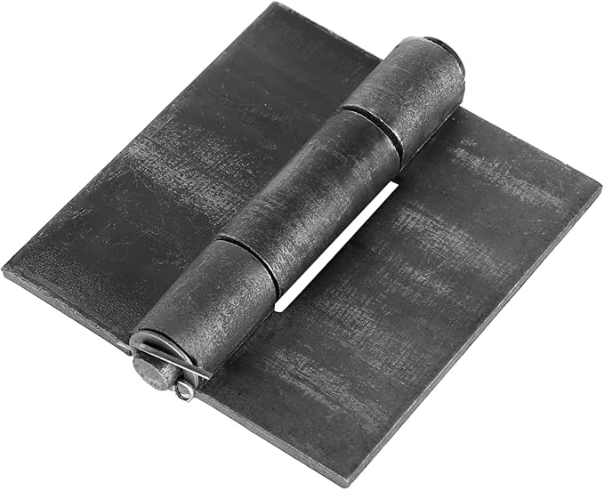 6 Pack Metals 4-3/8"x4-1/8” Heavy Duty Weldable Hinges -Thickness 5 mm Weld On Hinges - Solid Steel Butt Hinge Design for Heavy Gates & Doors - Corrosion & Rust Resistant