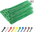 GTSE 14 Inch Green Heavy Duty Zip Ties, 1,000 Bulk Pack, 120lb Strength, UV Resistant Nylon Cable Ties, Self-Locking 14" Tie Wraps