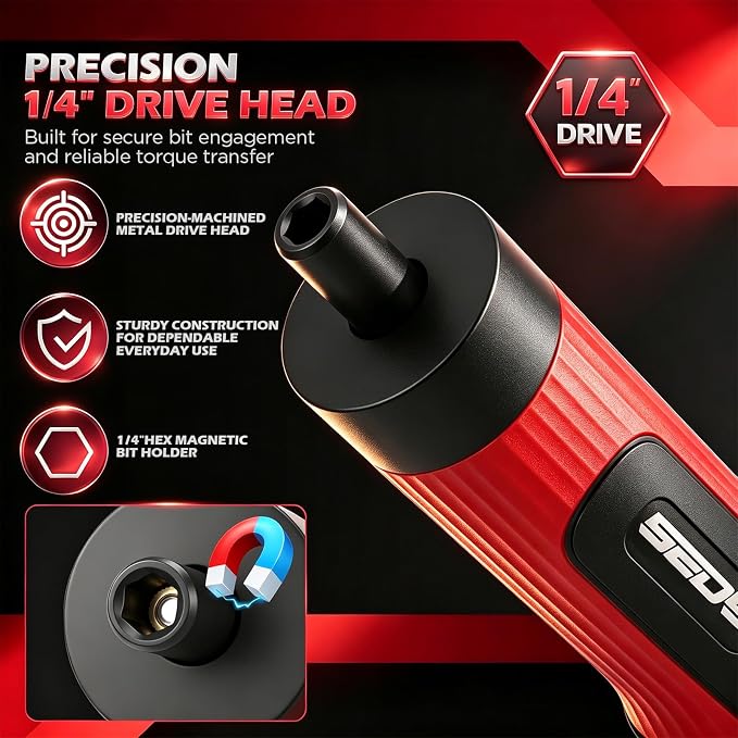 Torque Screwdriver 10-70 in-lb, 45-Piece 1/4" Drive Set with 24 S2 Steel Bits, 20 CR-V Magnetic SAE and Metric Nut Drivers, Storage Case, Inch Pound Torque Wrench for Automotive, Bike and DIY Repair