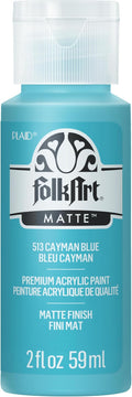 FolkArt Acrylic Paint in Assorted Colors (2 oz), 513, Cayman Blue