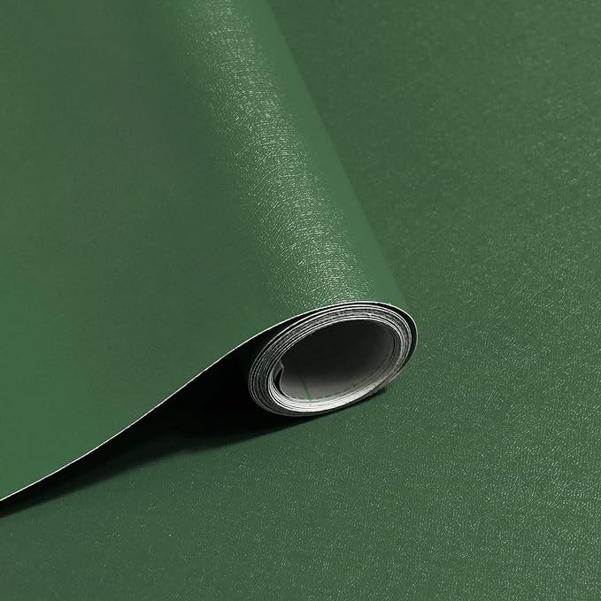 Safiyya 393"x17.7" Olive Green Peel and Stick Wallpaper Dark Green Contact Paper Self Adhesive Contact Paper Decorative Wallpaper Vinyl Rolls for Wall