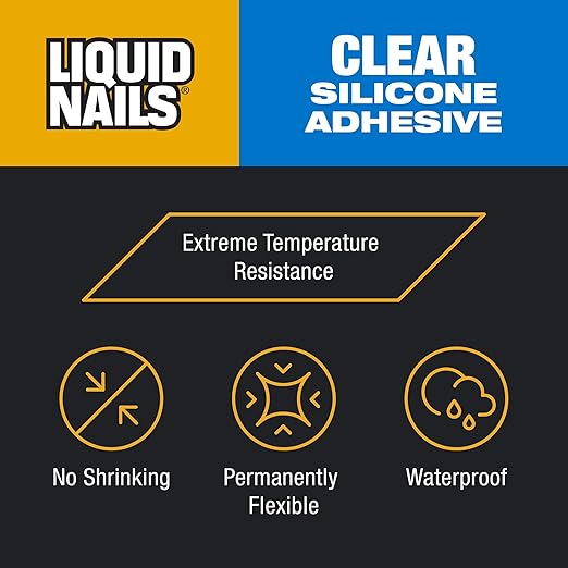 Liquid Nails Clear Small Projects Silicone Adhesive, 2.5 oz