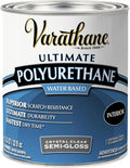 Varathane Water-Based Crystal-Clear Ultimate Polyurethane | Interior Wood Protection | Fast Dry Time | Easy Clean Up | Semi-Gloss | Quart