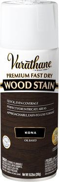 Varathane Premium Fast Dry Wood Stain Spray | 1 Hour Dry Time | 1 Coat Color | Interior Wood Stain | Furniture, Cabinets, Doors, Trim | 10.25 oz | Kona