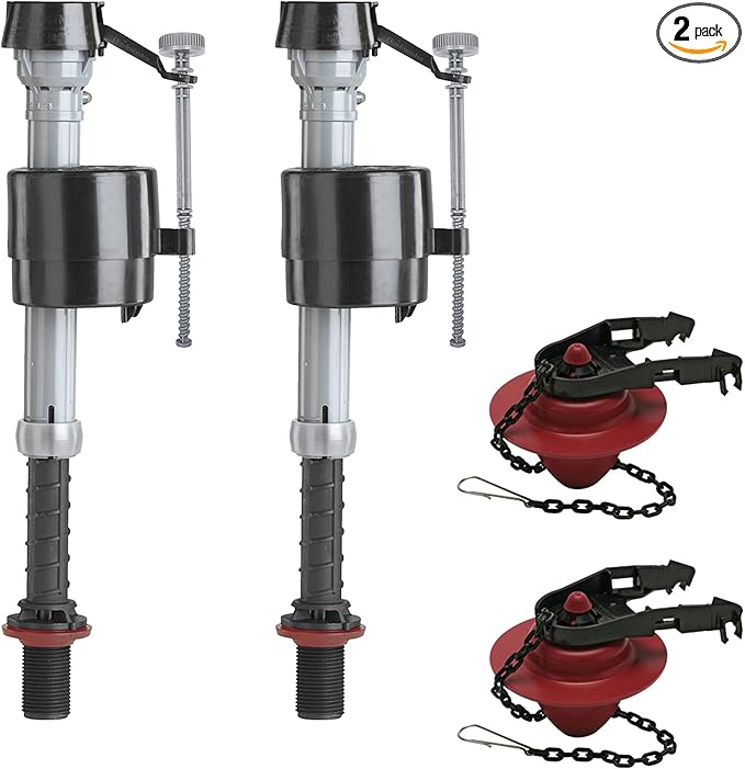 Fluidmaster K-400A-5004 Universal Toilet Fill Valve and 2 in. Toilet Flapper Repair Kit