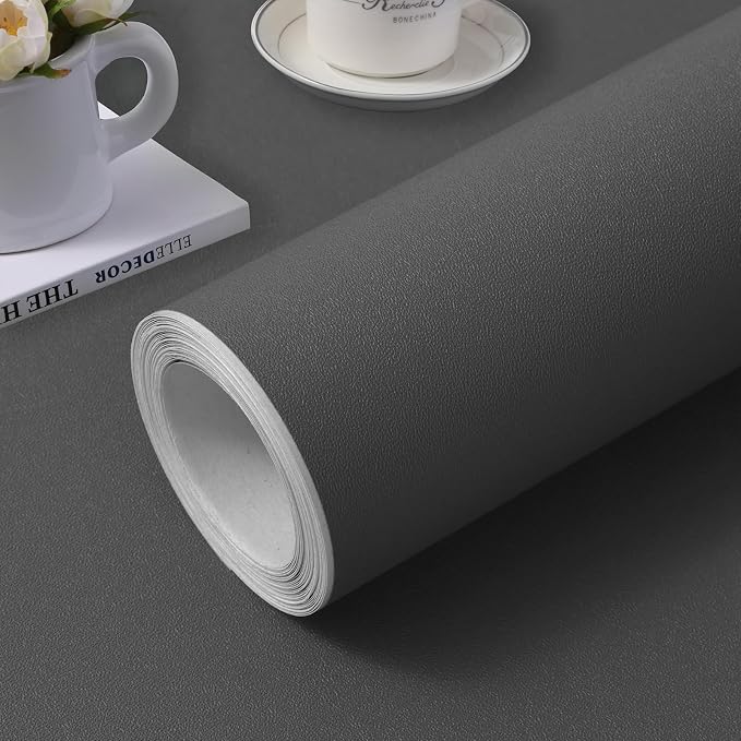 (15.7 inchx118 inch) Grey Wallpaper Self Adhesive Peel and Stick | Wall Pattern for Living Room TV Wall Store Backdrops Thick Wallpaper PVC DIY Decorative Roll