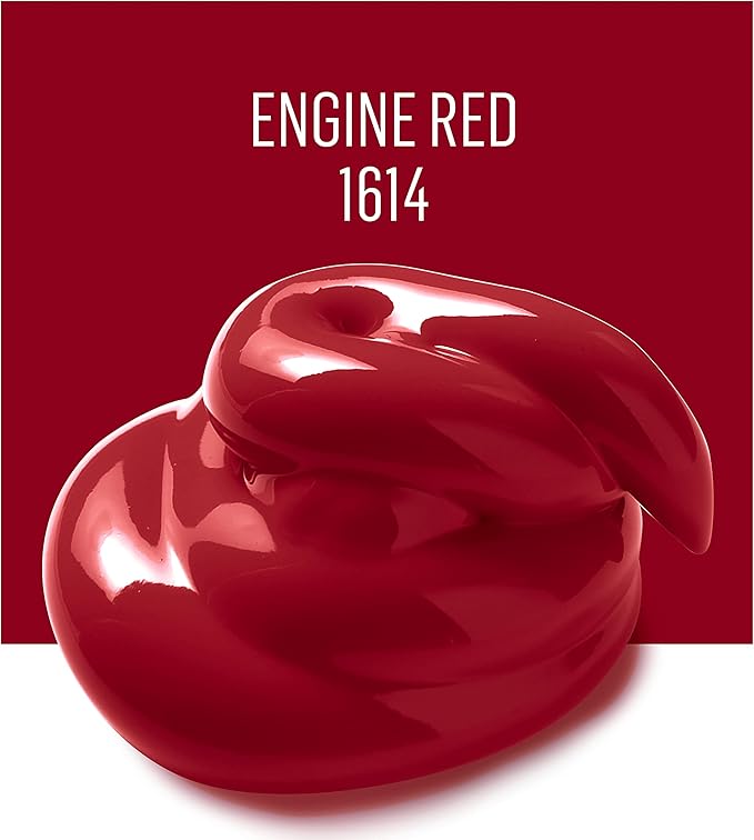 FolkArt Outdoor Acrylic Paint in Assorted Colors (2 Ounce), 1614 Engine Red