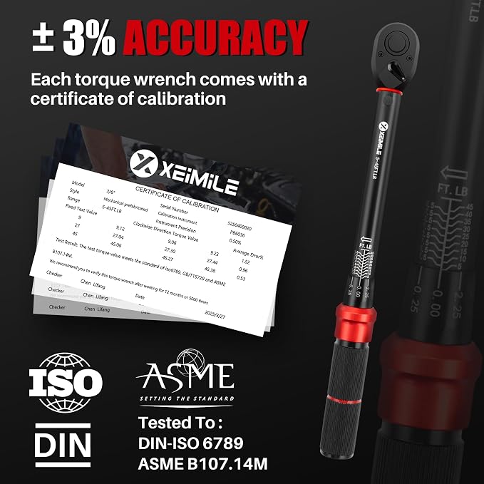 20Pcs 1/4 3/8 1/2-inch Drive Click Torque Wrench Set for Car Moto | Inch Pound Torque Wrench with Sockets (20-260 in.lb,5-45 ft.lb,10-170 ft.lb), Dual-Direction 72T, 3% Precision for Bike DIY
