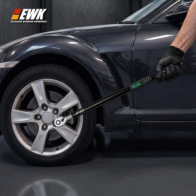 1/2" Drive Digital Torque Wrench 12.5-250 ft-lbs (17-340 Nm), High-Precision and Easy-to-Read, ±1.5% Accuracy for Car, Truck, Motorcycle & DIY Repairs | ISO 6789, ±1.5% clockwise / ±2.5% counterclockwise, LCD Display, LED Buzzer Vibration Alert, 30 Mem...