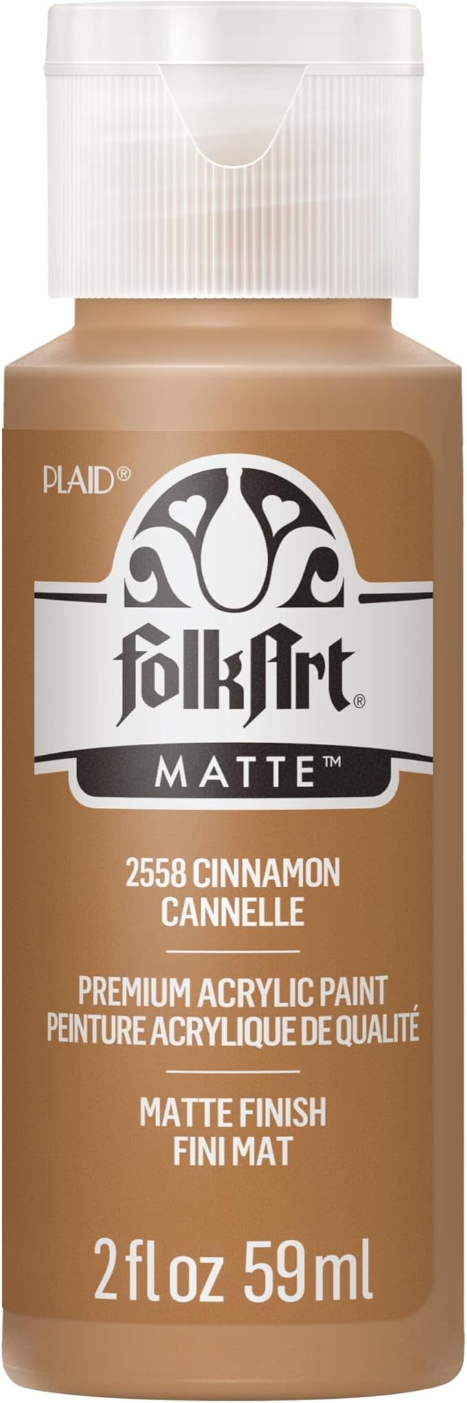 FolkArt Acrylic Paint in Assorted Colors (2 oz), 2558, Cinnamon