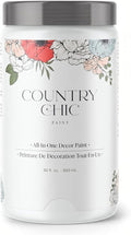 Country Chic All-in-One Chalk Paint for Furniture, Cabinets, Home Decor, Eco-Friendly, Matte Finish, Built-In Primer & Top Coat for Wood, Metal - Simplicity (White) - Quart 32 oz (950 ml)