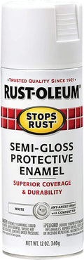 Rust-Oleum 7797830 Stops Rust Spray Paint, 12 oz, Semi-Gloss White
