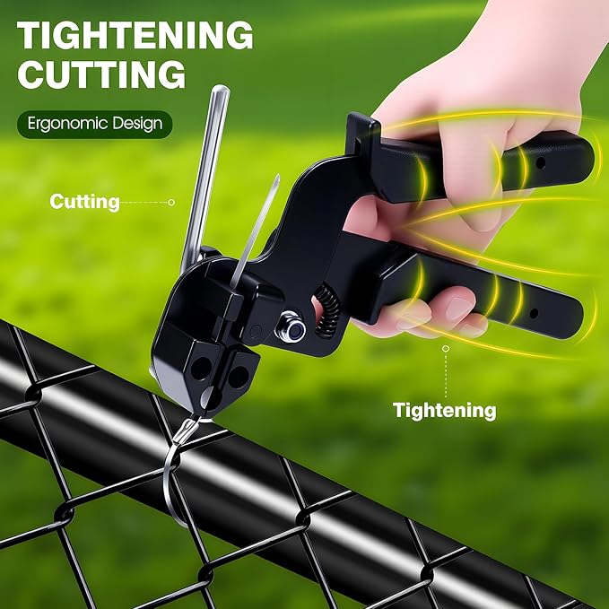 Stainless Steel Cable Tie Gun Kit, 100pcs 11.8inch Black Metal Zip Ties | Self-Locking, UV & Corrosion Resistant Stainless Zip Ties, for Fence, Exhaust Pipe, Chicken Coop, Farm Use