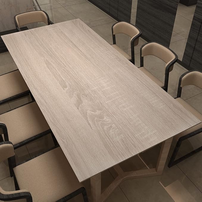 Oak Wood Peel Stick Wallpaper Gray Wood Look Contact Paper for Countertops | Boobest Waterproof Self Adhesive Removable Wood Grain Contact Paper for Classroom Office Furniture Wooden Vinyl Wrap
