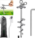 SELEWARE Dog Tie Out Stake 360° Swivel Dog Anchor Outdoor Dog Ground Stake | 17" Long Anti-Rust Heavy Duty Dog Stake for Large Dogs up to 220 lbs, Easy Install with Twist Rod for Yard, Camping Outside