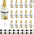 Honoson 16 Pieces Rp25513 Faucet Stem Replacement Faucet Repair Kit with Rp4993 Seat and Spring, 8 Cartridge for Bathroom Lavatory