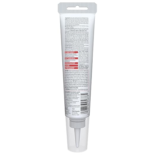 GE Advanced Silicone Caulk for Kitchen & Bathroom, Clear, 2.8 fl oz Tube, 1 Pack - 100% Waterproof Silicone Sealant, 5X Stronger Adhesion, Shrink & Crack Proof