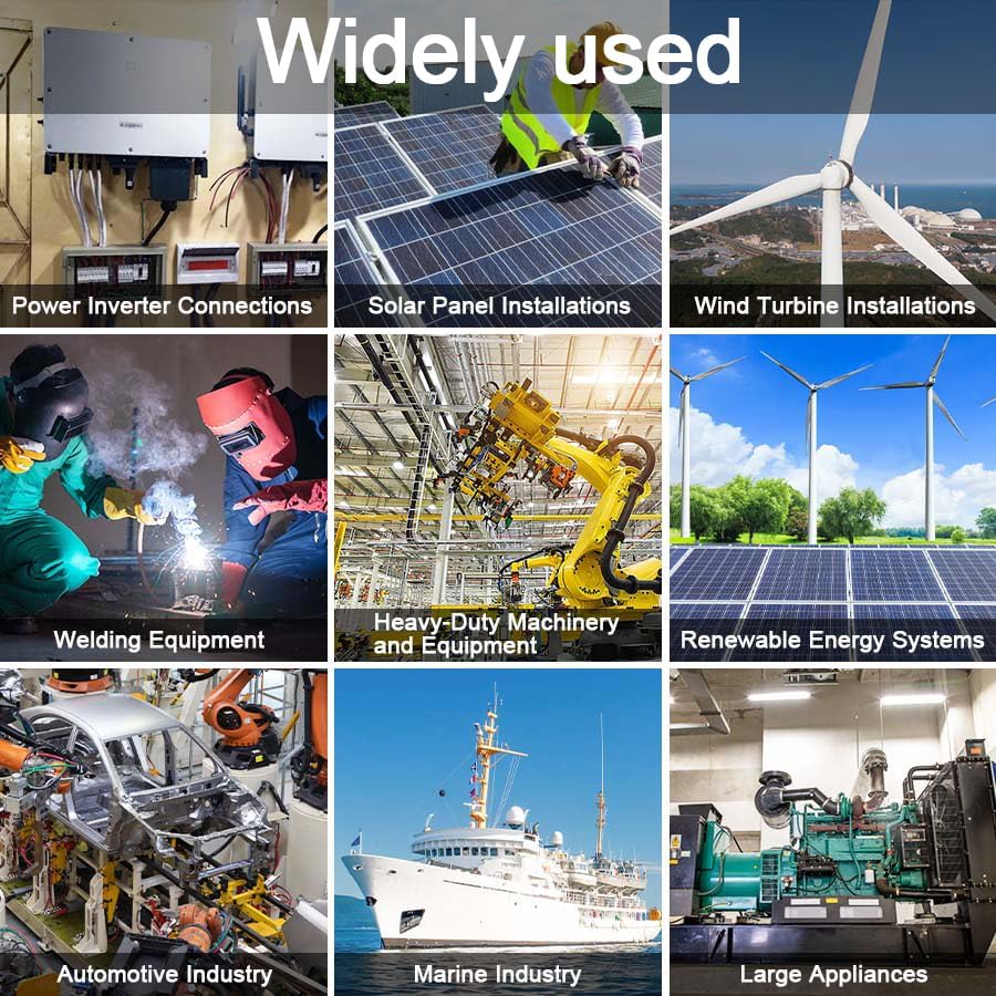 1/0 Gauge Battery Cable, 25FT Red 1/0 AWG Pure Copper Wire Welding Cable, for Automotive, Battery, Solar and Generator, Standard USA OFC Wire