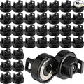 Yookeer 48 Pieces Magnet Zip Tie Mount 22 mm Heavy-duty Magnetic Zip Tie Mounts 22LBS Strong Multipurpose Wire Cable Holder Mount for Home Office Wire Management Marine Electrical Wiring