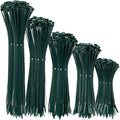 XINGO Garden Green Zip Ties Assorted Size 1500 Pack, 4+6+8+10+12 Inch, Self-Locking UV Resistant Nylon Cable Ties Perfect for Home, Office, Garden and Workshop