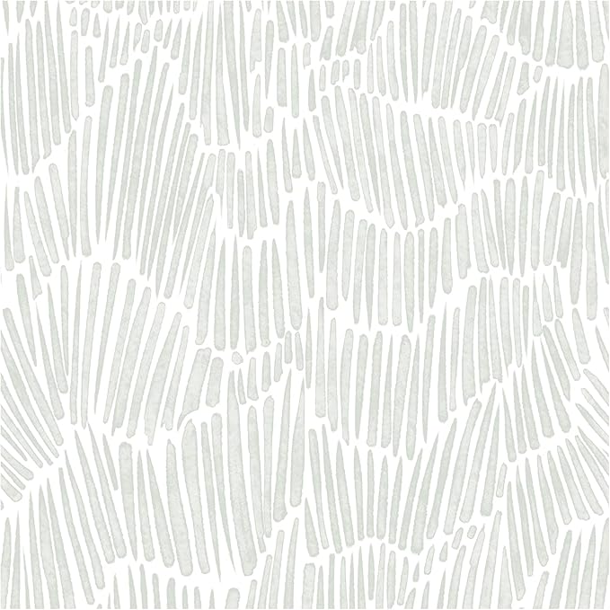 Theper Green Wallpaper 17.3"×787" Modern Striped Wall Paper Peel and Stick Wallpaper Boho Self Adhesive Removable Wallpapers for Bedroom Waterproof Vinyl White and Green Contact Paper
