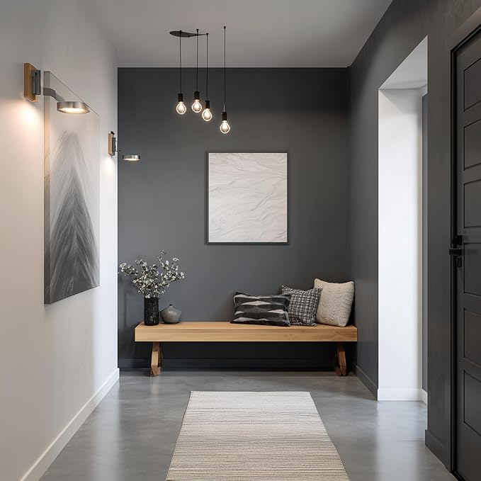 EVOLVE Interior Paint & Primer, Eggshell (Slate Gray), 5 Gallon – One-Coat Coverage, Excellent Hide, Low VOC, Low Odor, Washable Paint for Walls, Doors & Trim