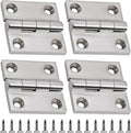 316 Stainless Steel Hinges Marine Grade 1.5" x 1.5" Heavy Duty Boat Hatch Hinge (40 mm X 40 mm) 4 Pack Casting Cabinet Door Hinge with Screws