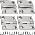 316 Stainless Steel Hinges Marine Grade 2" x 2" Heavy Duty Boat Hatch Hinge (50 mm X 50 mm) 4 Pack Casting Cabinet Door Hinge with Screws