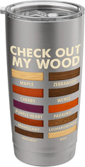 Funny Woodworking Design For Men Dad Woodwork Carpentry Stainless Steel Insulated Tumbler