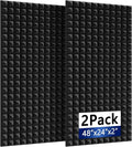 2Pack Sound Proof Foam Panels |48"×24"×2" Quick-Recovery Soundproof Wall Panels | High Density Sound Dampening Panels for Home Studio
