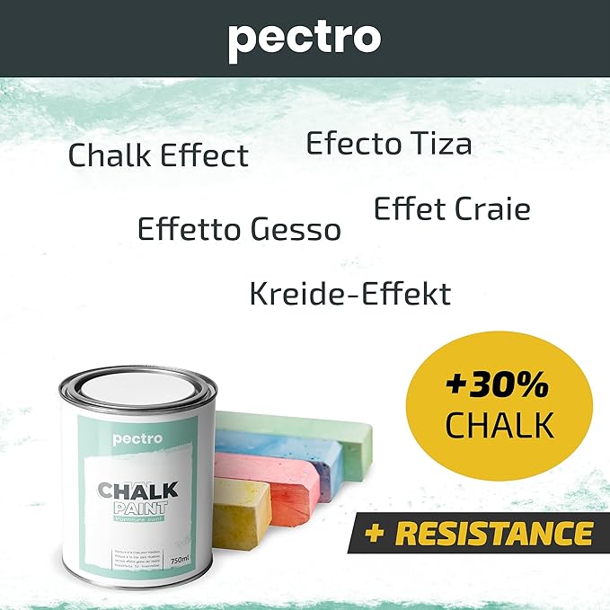 Chalk Paint for Furniture 25 fl.Oz. (750ml) + Special Chalk Paint Brush - Furniture Paint no Sanding or Priming - Chalk Finish Wood Paint - DIY Projects Home Decor & Improvement (DARK GRAY)