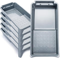Mister Rui Paint Tray 4 Inch, 5 Pack, Plastic Paint Tray, Textured Paint Roller Tray, Small Paint Trays for Painting