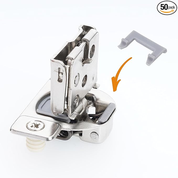 (Decobasics ONLY) Cabinet Restrictor Clips (50 Pack)- 86° Degree Angle Cabinet Door Hinge Restrictor Clip for Soft Close Hinge-90° Opening Kitchen Soft Close Cabinet Hinges Restraints Restriction Clip