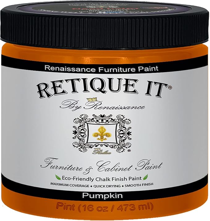 Retique It Chalk Furniture Paint, 32 Fl Oz (Pack of 1), 74 Pumpkin