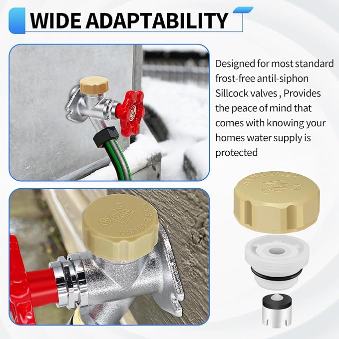 Boltigen Outdoor Faucet Repair Kit, ASSE 1019-A Vacuum Breaker Outside Faucet Repair Kit, Hose Bib Spigot Repair Kit for Anti-Siphon Frost-Free Sillcock Valves, Vacuum Breaker Replacement Kit