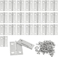 Murtenze 24 Pack Door Hinge Set - 1.5 Inch Cabinet Hinges with Mounting Screws