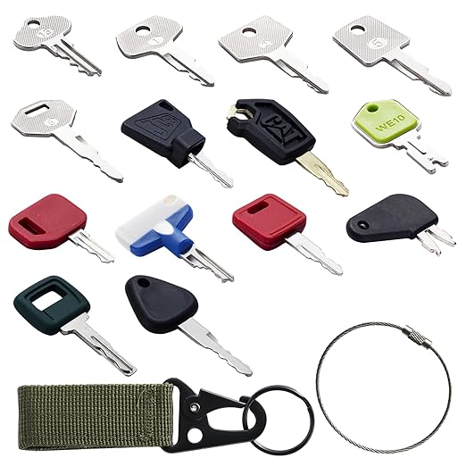 Contractors Heavy Equipment Keys Construction Equipment Multi Key Set fit Most Common Major Equipment Manufactures Forlift Dozer Lodaer John Deere CAT Case Hyster JCB Volvo and More Machine Keys