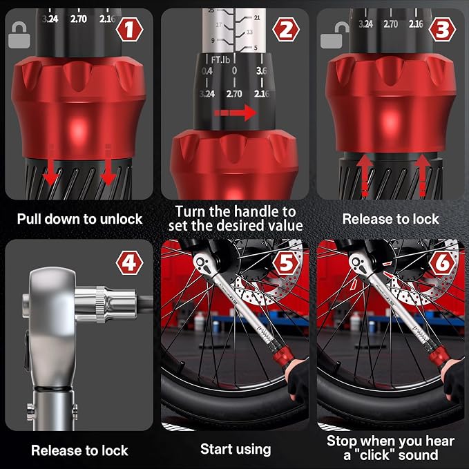 16pcs 3/8" Click Torque Wrench Spark Plug Socket Set, 5-45 Ft.lb | Dual Range Mechanical Torque Wrench with Magnetic Spark Plug Sockets, Extension Bars & Gap Gauge for Auto & Motorcycle Repair