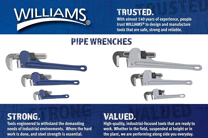 Williams 13502 Aluminum Pipe Wrench, 10-Inch