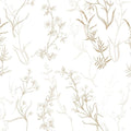 Timeet Botanical Floral Peel and Stick Wallpaper Beige Wildflower Self Adhesive Wall Paper Removable Plant Vine Wallpaper Contact Paper for Living Room Bedroom Accent Decor 17.7" x 197"